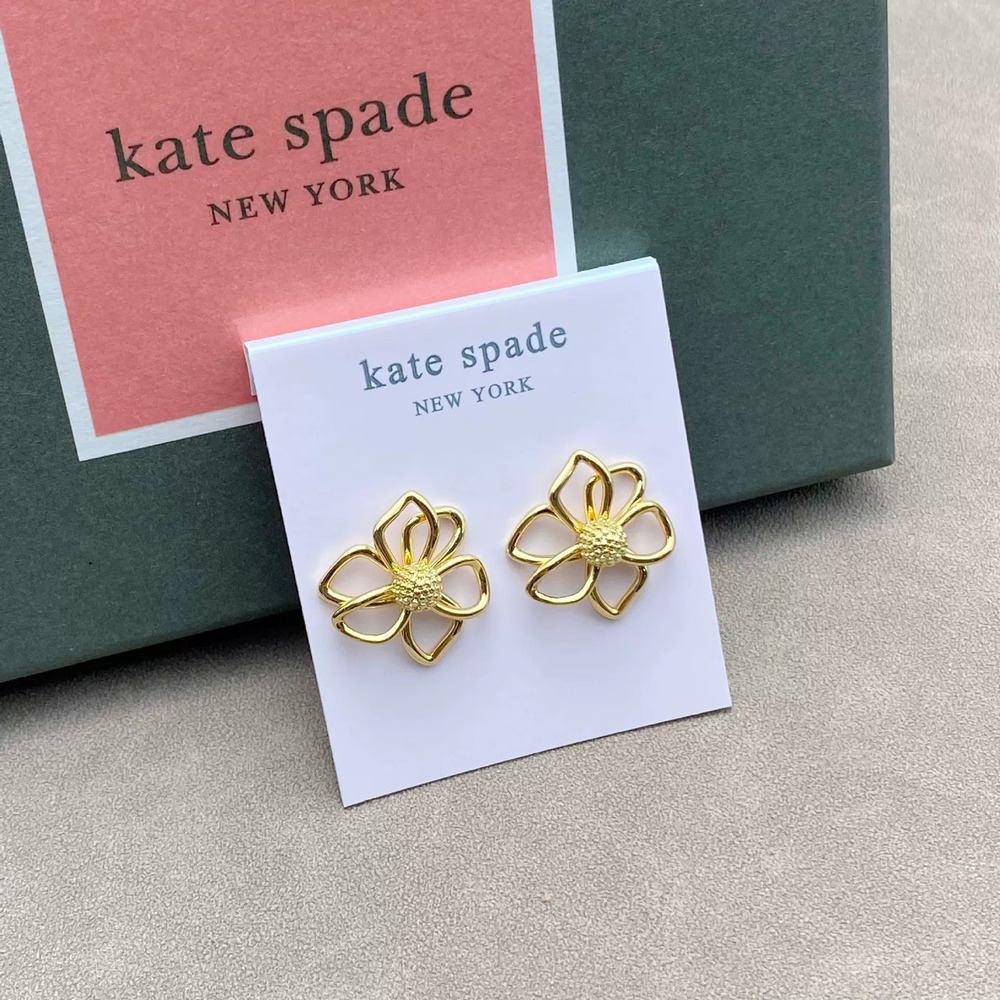 kate spade Sterling Silver Double Hollow Mini Flower Stud Earrings